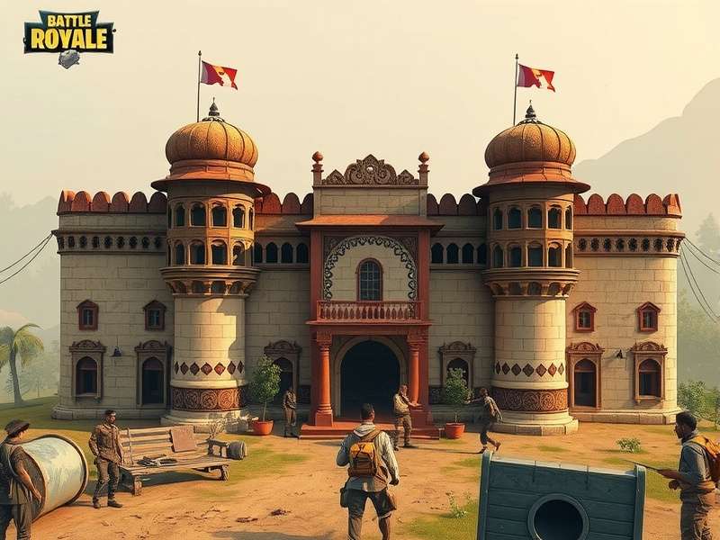 Chitradurga Battle Royale gameplay screenshot showing players in the fort